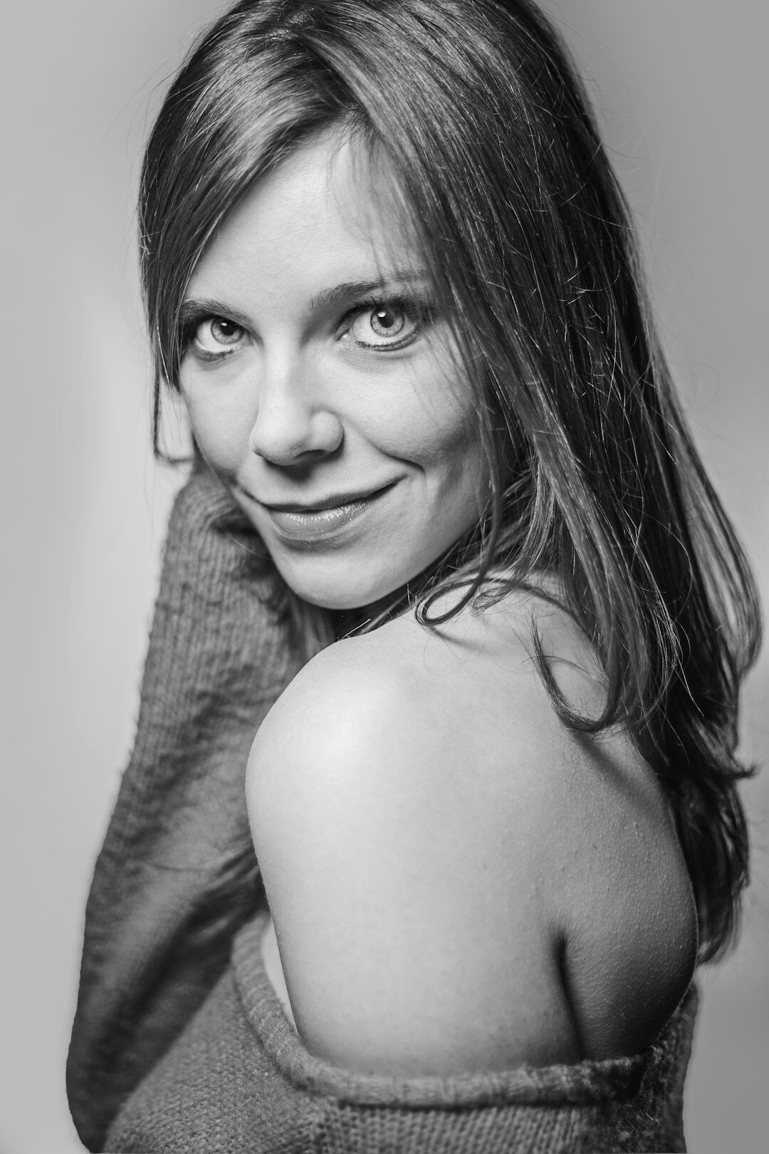 Studio portrait of a Finnish woman in her thirties smiling